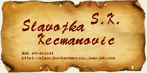 Slavojka Kecmanović vizit kartica